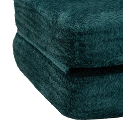 Poltrona Verde Petrolio Trasformabile in Letto, Rivestimento in Tessuto Bouclè Reclinabile 31x31x97h cm, Materiale Struttura in Tessuto - Abyane