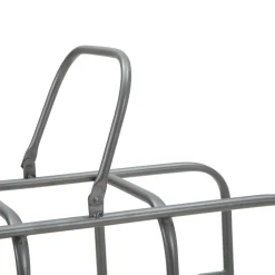 Portabottiglie Grigio Scuro con Maniglia Sfumatura Colore Struttura Scuro, 9 Bottiglie - Safed