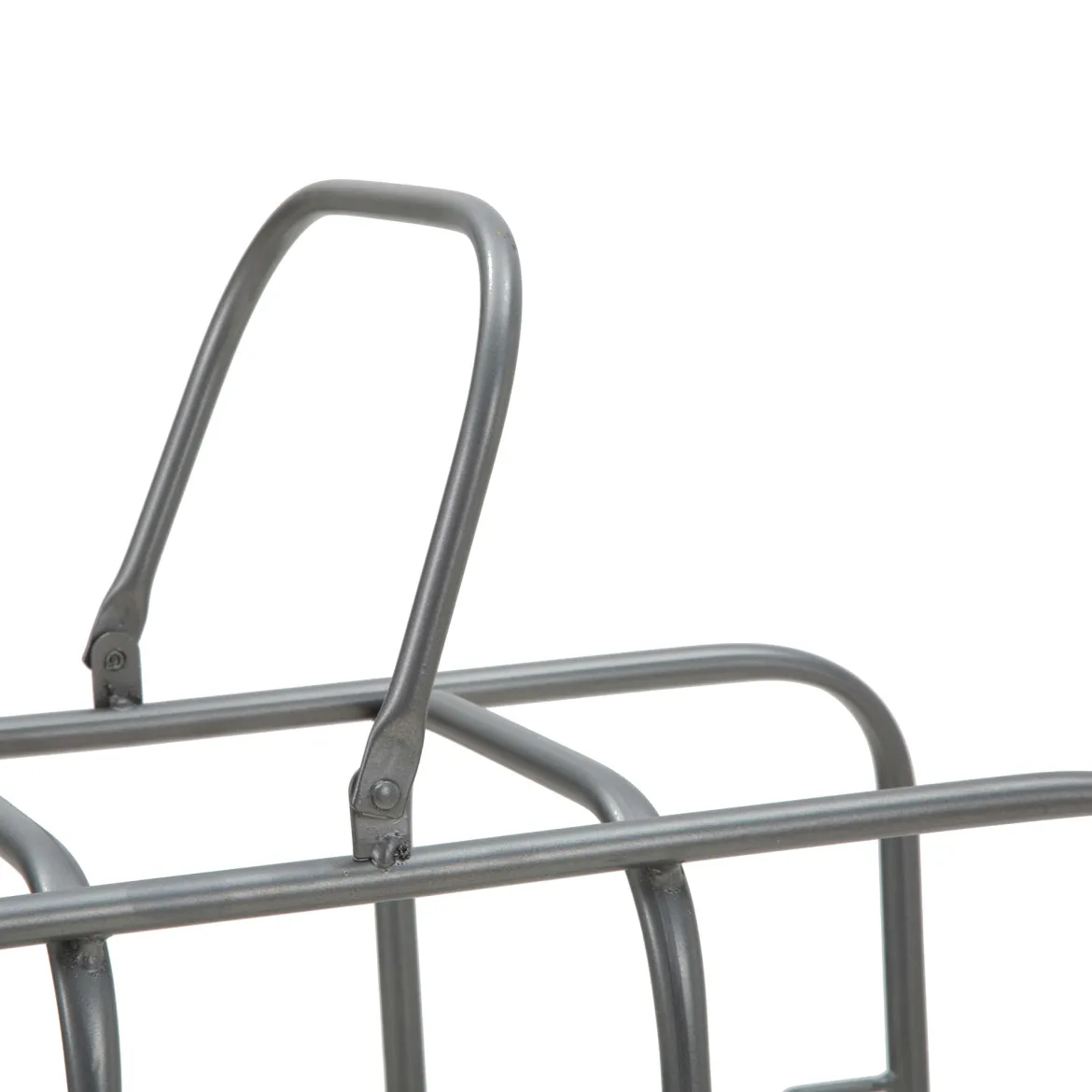 Portabottiglie Grigio Scuro con Maniglia Sfumatura Colore Struttura Scuro, 9 Bottiglie - Safed