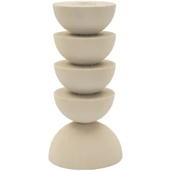Portacandela Bianco Crema Sfumatura Colore Struttura Crema, - Faratite