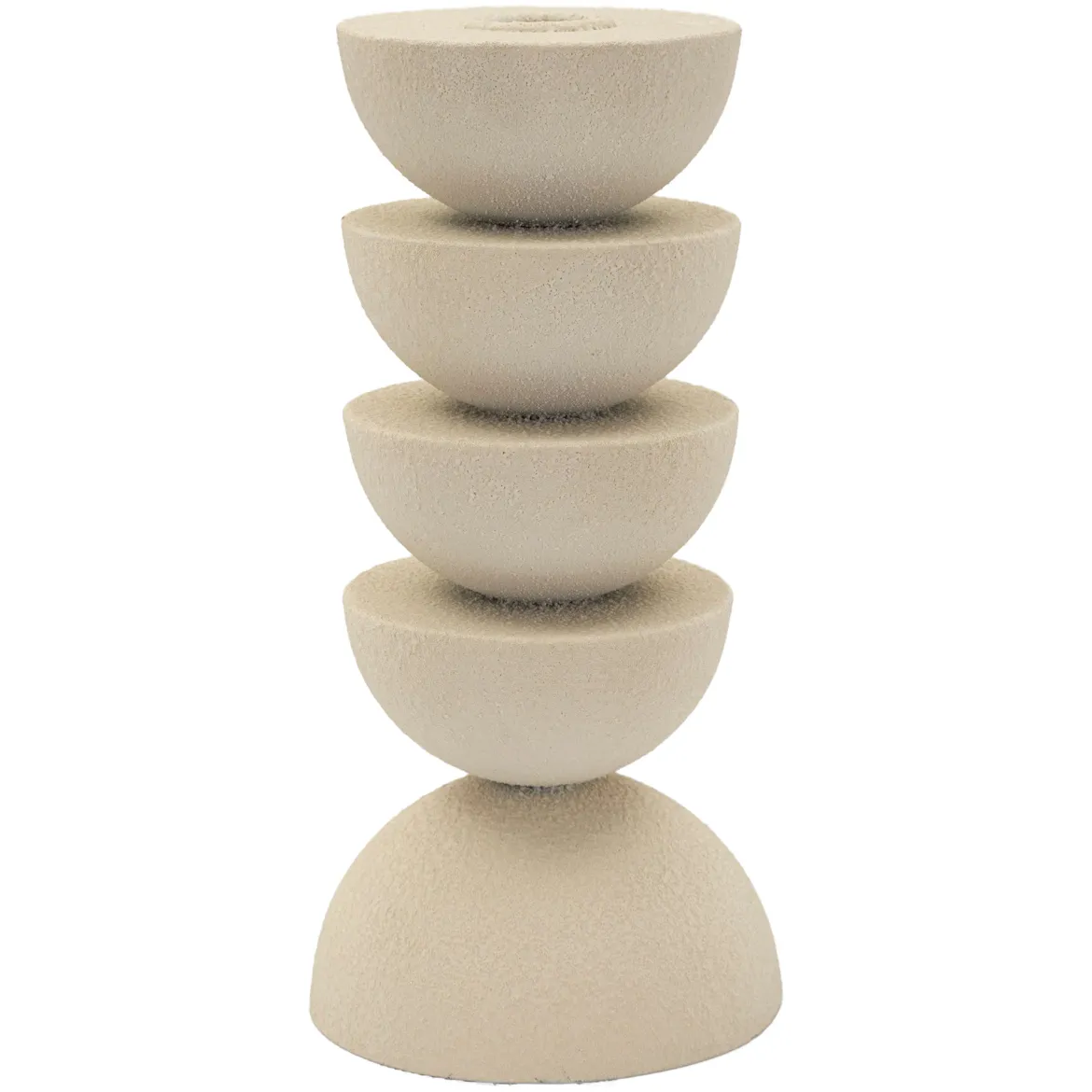 Portacandela Bianco Crema Sfumatura Colore Struttura Crema, - Faratite