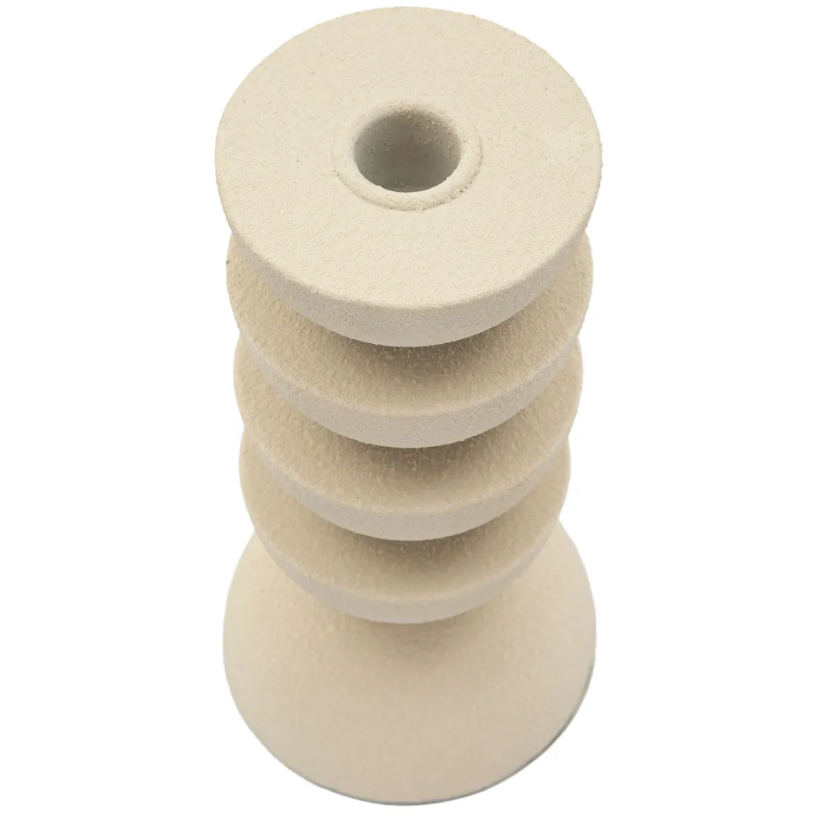 Portacandela Bianco Crema Sfumatura Colore Struttura Crema, - Faratite