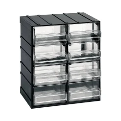 Portaoggetti nero con cassetti 19x23h cm - Atanasia