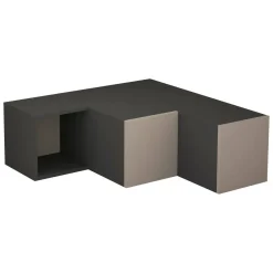 Porta TV antracite e beige 90x92x32h cm 2 ante e 2 cassetti - Fiorenza