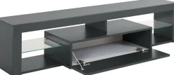 Porta TV antracite 160x40x35h cm in legno - Ivy