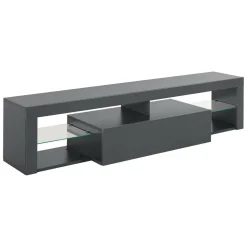 Porta TV antracite 160x40x35h cm in legno - Ivy