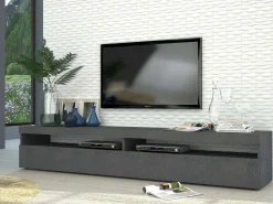 Porta TV ardesia 200x45x36h cm 2 ante - Active