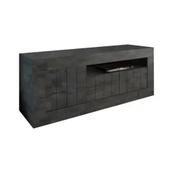 Porta TV ardesia 138x42x56h cm 3 ante - Iole