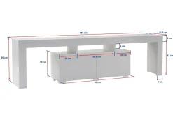 Porta TV beige 180x31x50h cm 2 ante - Andarna