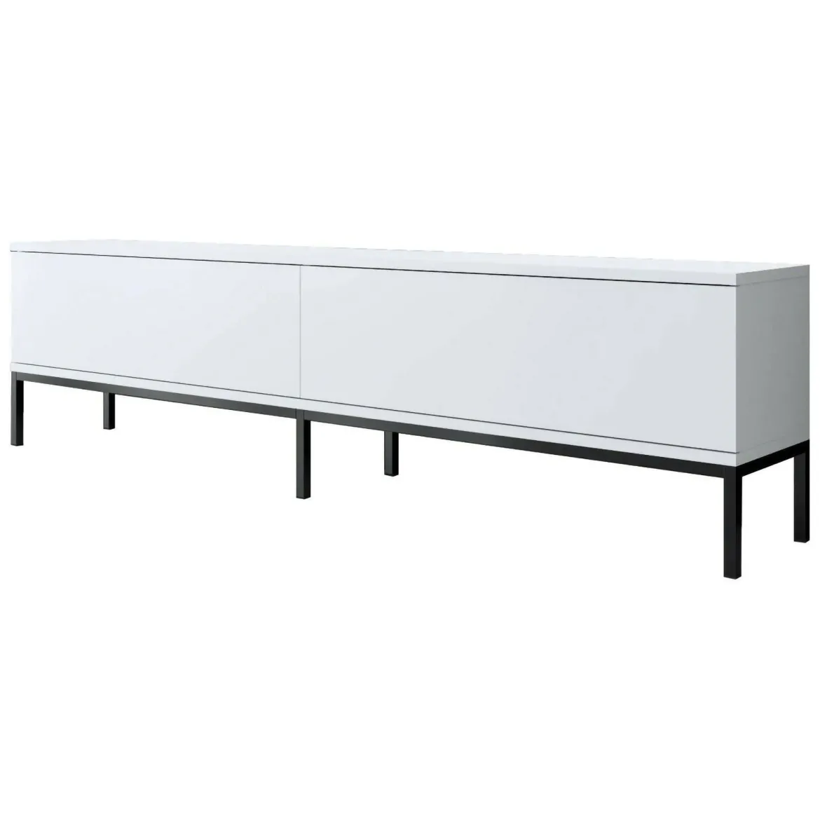 Porta TV bianco e nero 180x30x47h cm modulabile - Espero