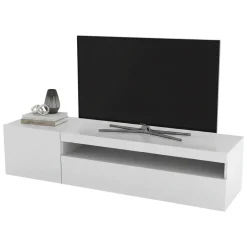 Porta TV bianco lucido 150x40x37h cm 2 ante - Ardy