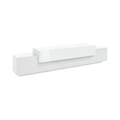 Porta TV bianco lucido 240x45x52h cm 3 ante - Tiche