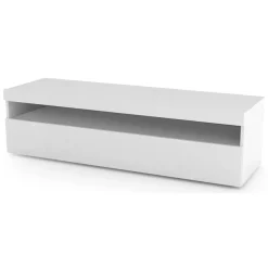 Porta TV bianco lucido 130x45x36h cm in legno - Adelicia