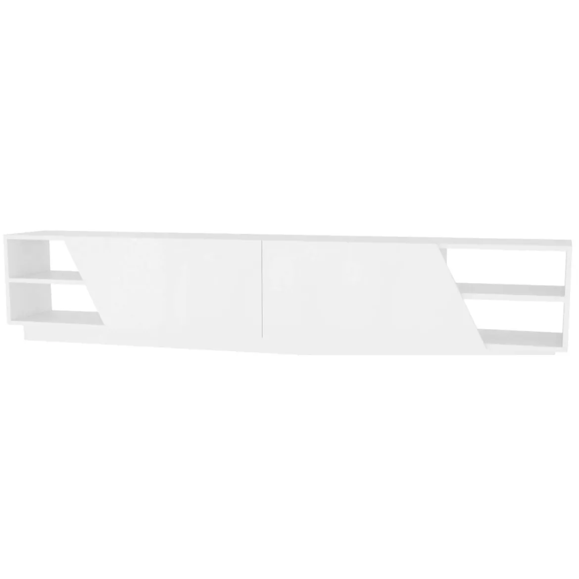 Porta TV bianco 240x37x47h cm 2 ante - Apat