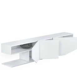 Porta TV bianco 180x30x40h cm 3 ante - Assorata