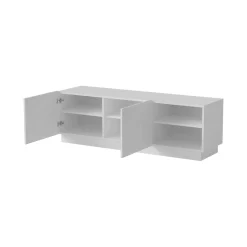 Porta TV bianco 150x40x48h cm 2 ante - Finita