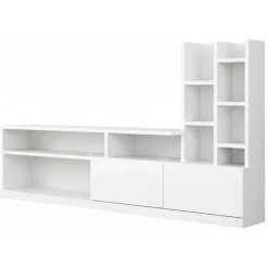 Porta TV bianco 164x25x91h cm 2 ante - Kristal
