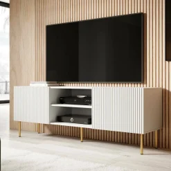Porta TV bianco 150x42x52h cm 2 ante - Magnano