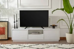 Porta TV bianco 160x29x42h cm 3 ante - Morrigan