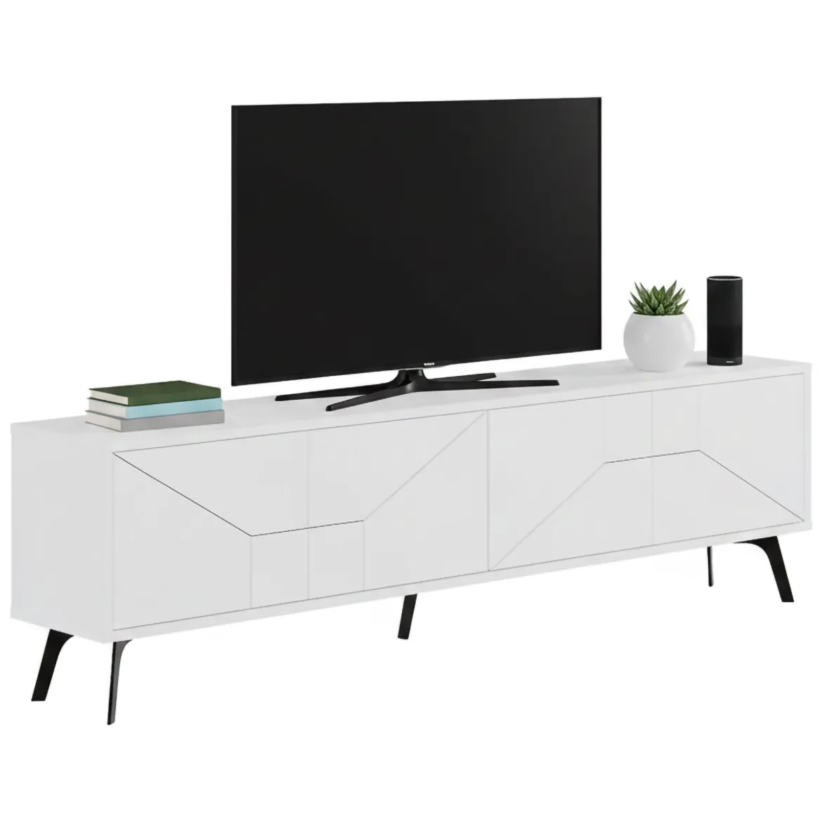 Porta TV bianco 180x29x50h cm 4 ante - OlgadiKiev