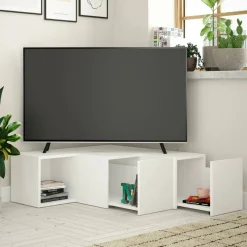 Porta TV bianco 90x92x32h cm in legno - Fiorenza