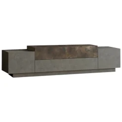 Porta TV bronzo 160x37x38h cm 2 ante - Abriola
