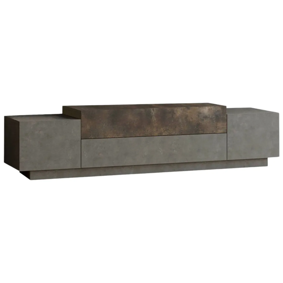 Porta TV bronzo 160x37x38h cm 2 ante - Abriola