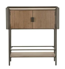 Porta TV grigio e marrone 100x42x110h cm 2 ante - Quilt