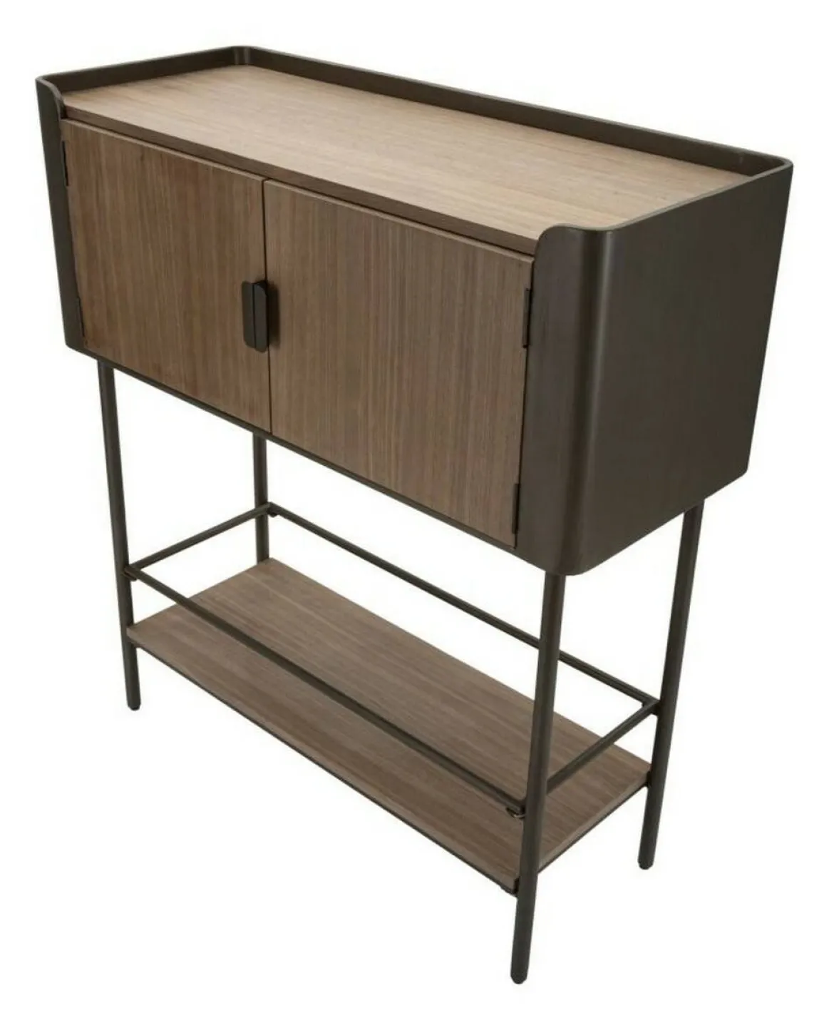 Porta TV grigio e marrone 100x42x110h cm 2 ante - Quilt