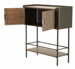 Porta TV grigio e marrone 100x42x110h cm 2 ante - Quilt