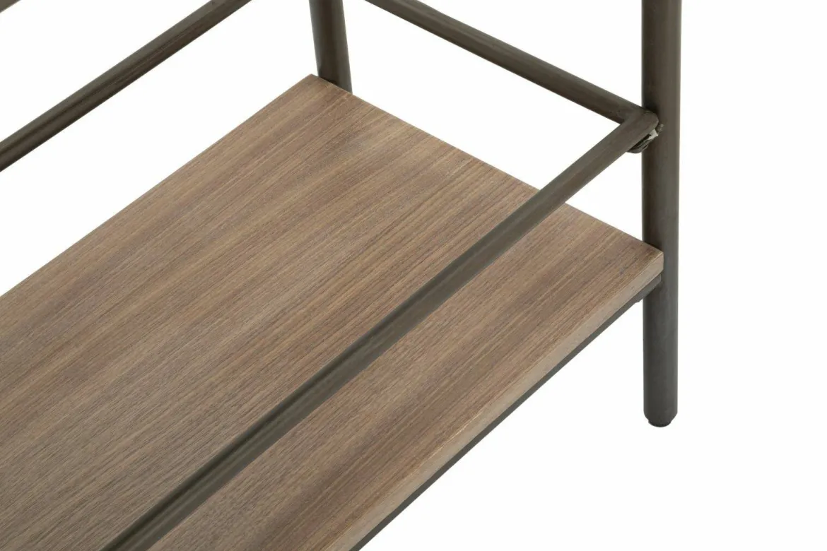 Porta TV grigio e marrone 100x42x110h cm 2 ante - Quilt