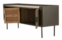 Porta TV grigio e marrone 150x42x58h cm 2 ante - Cannon