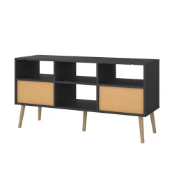 Porta TV grigio 117x39x60h cm in legno - Conte