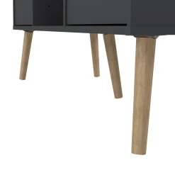 Porta TV grigio 117x39x60h cm in legno - Conte