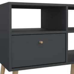 Porta TV grigio 117x39x60h cm in legno - Conte