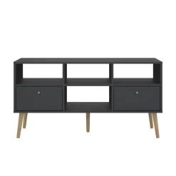 Porta TV grigio 117x39x60h cm in legno - Conte