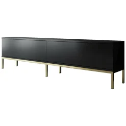 Porta TV nero e oro 180x30x47h cm modulabile - Espero
