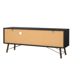 Porta TV nero,noce 155x48x48h cm in legno - Rosata