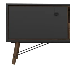 Porta TV nero,noce 155x48x48h cm in legno - Rosata