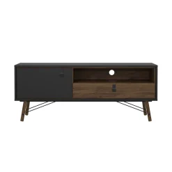 Porta TV nero,noce 155x48x48h cm in legno - Rosata