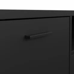 Porta TV nero 147x39x38h cm 2 ante e 1 cassetto - Charo