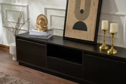 Porta TV nero 160x29x42h cm 3 ante - Morrigan