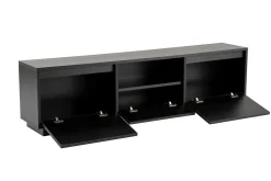 Porta TV nero 160x29x42h cm 3 ante - Morrigan