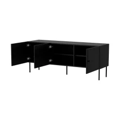 Porta TV nero 151x40x60h cm 3 ante - Sarzana