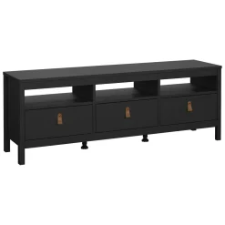 Porta TV nero 151x38x54h cm in legno - Astana