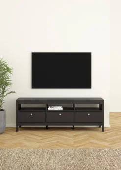 Porta TV nero 151x38x54h cm in legno - Astana