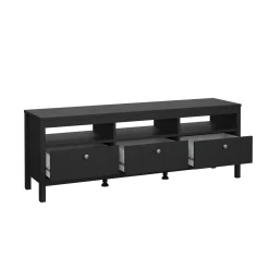 Porta TV nero 151x38x54h cm in legno - Astana