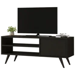 Porta TV nero 110x40x44h cm in legno - HuLanqi