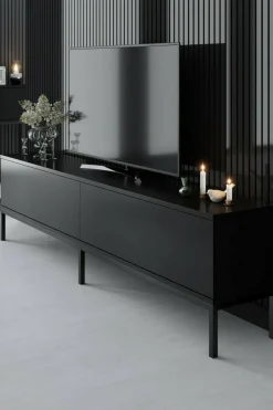 Porta TV nero 180x30x47h cm modulabile - Espero