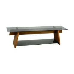 Porta TV noce e nero 158x40x45h cm in legno - Amorosi